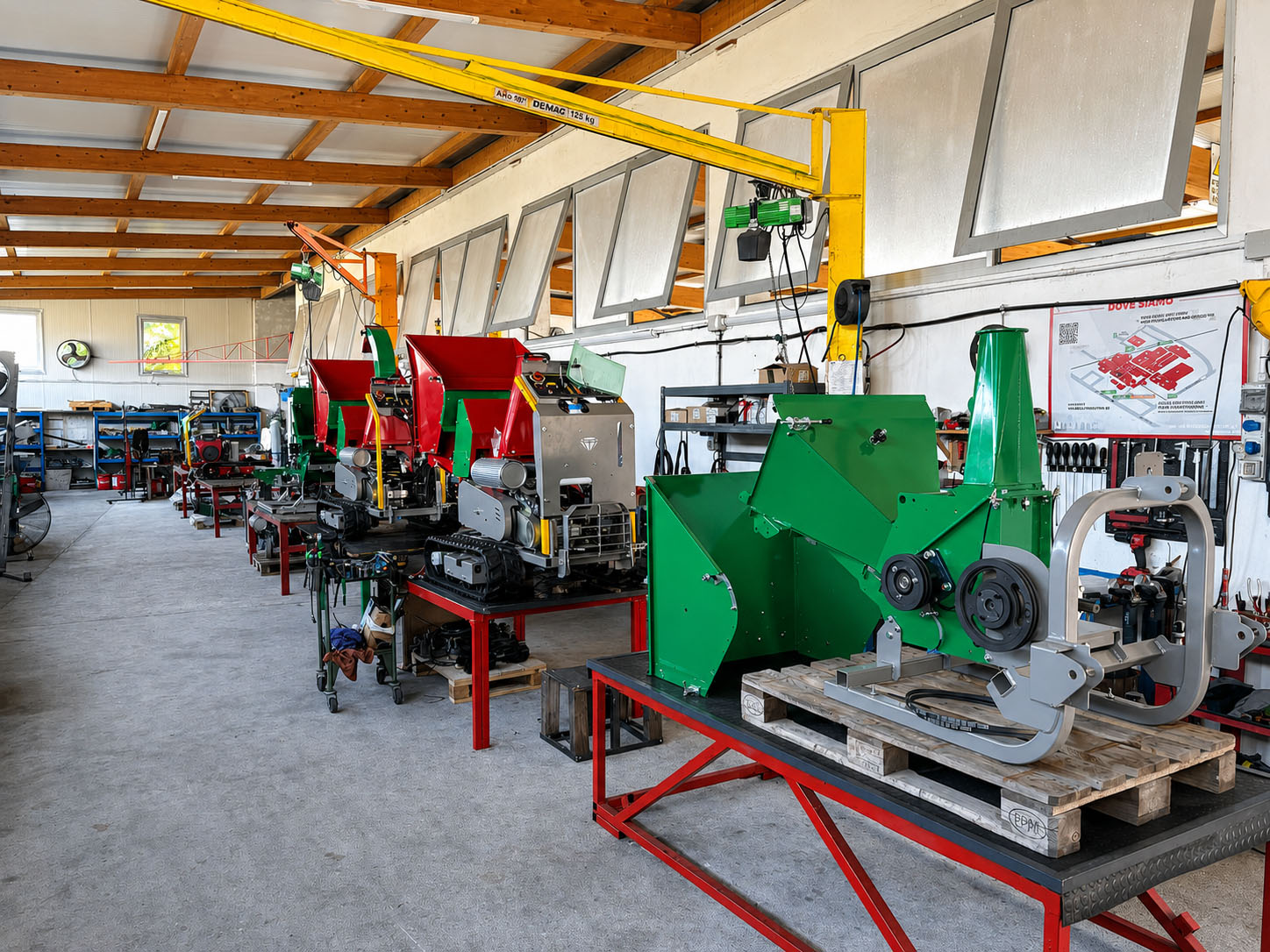 GL&D drum wood chipper assembly department