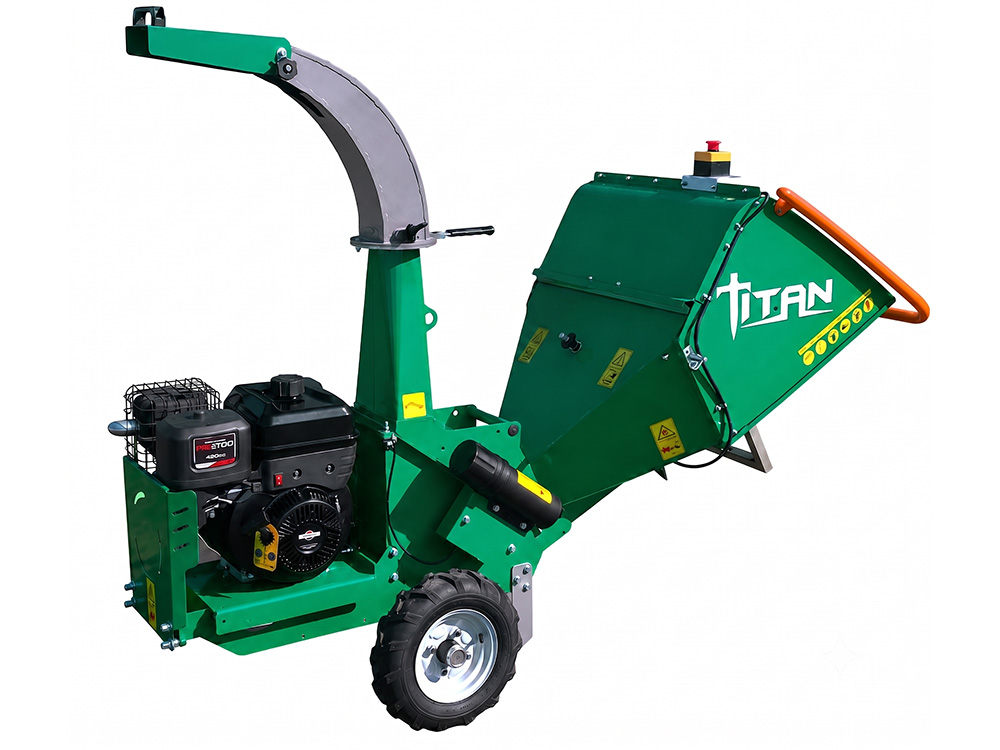 GL&D Titan 14HP professional drum wood chipper
