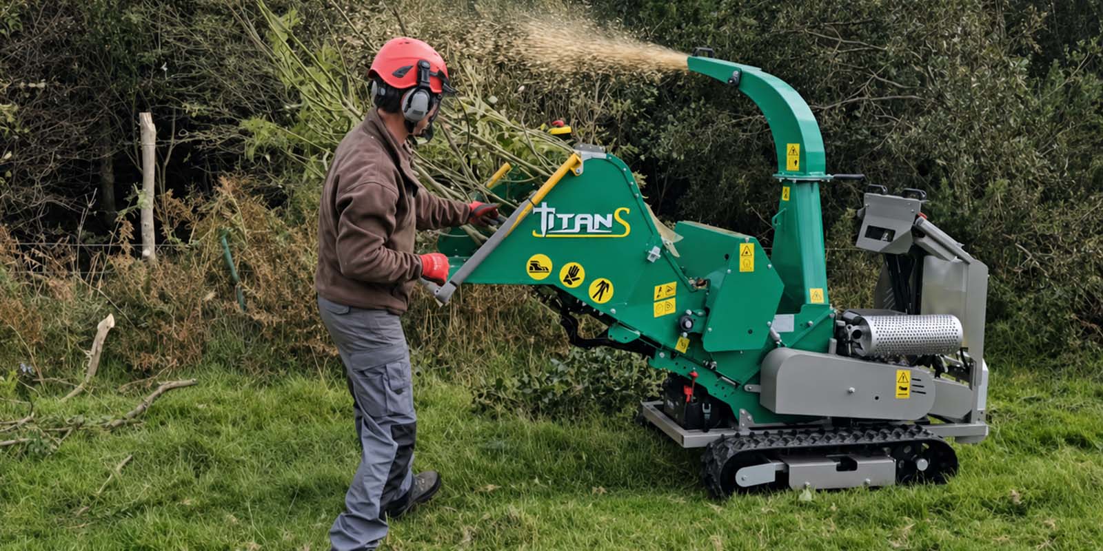 Titan Super tracked drum wood chipper GL&D